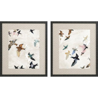 Abstract Birds Artwork, 2-Piece Set
