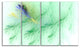 Light Green Veins of Marble, Abstract Wall Art Canvas, 48"x28", 4 Panels