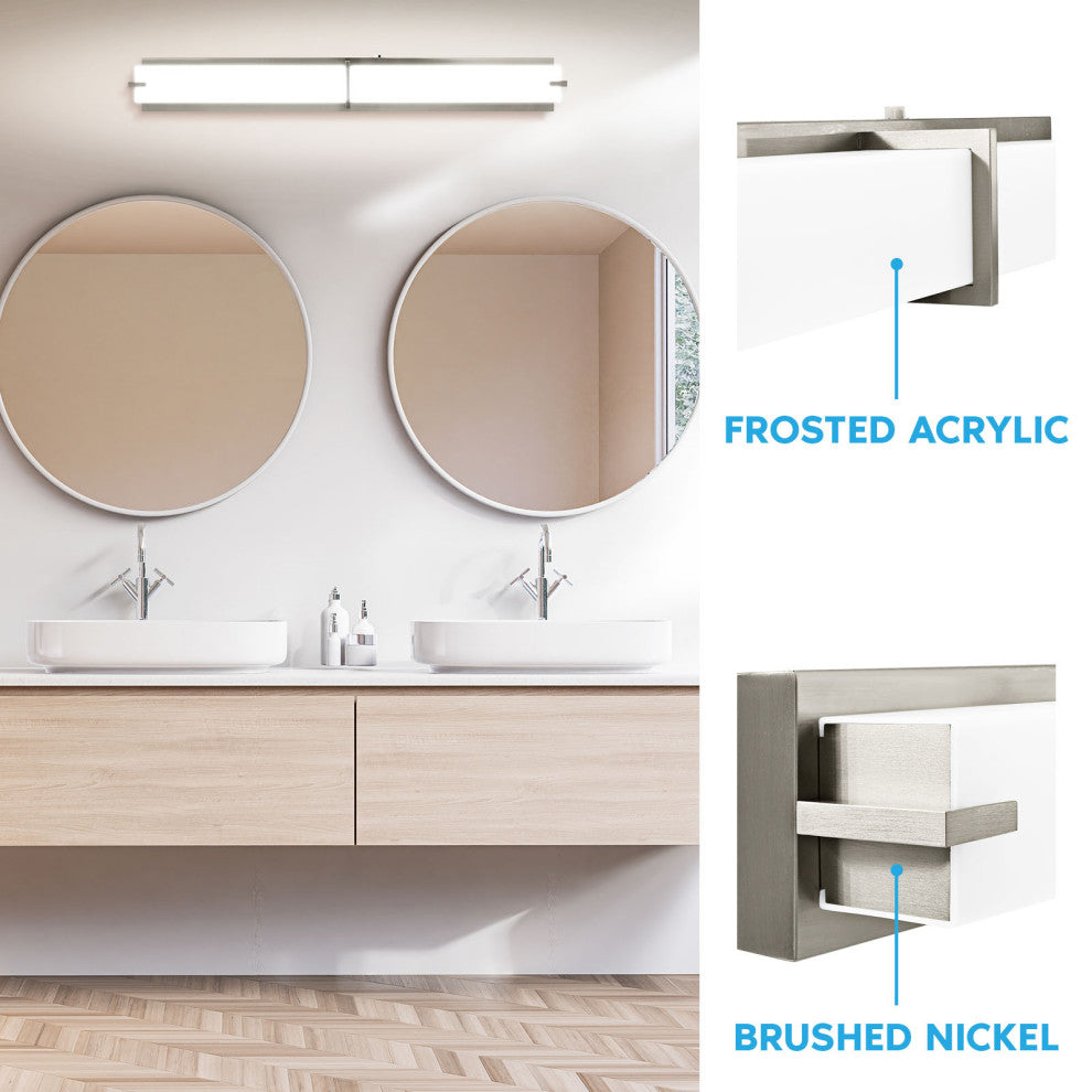 Luxrite 36" LED Vanity Lights 3CCT 30W 2100LM Dimmable Damp Rated