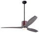 LeatherLuxe Fan, Bronze/Choc., 54" Gray Blade With LED, Wall/Remote Control