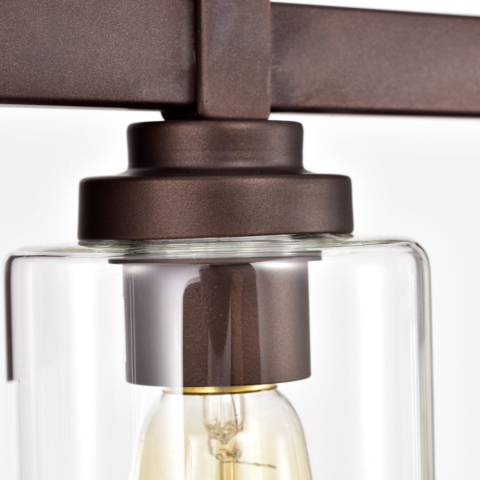CHLOE Exton Transitional 4 Light Oil Rubbed Bronze Bath Vanity Fixture 29" W