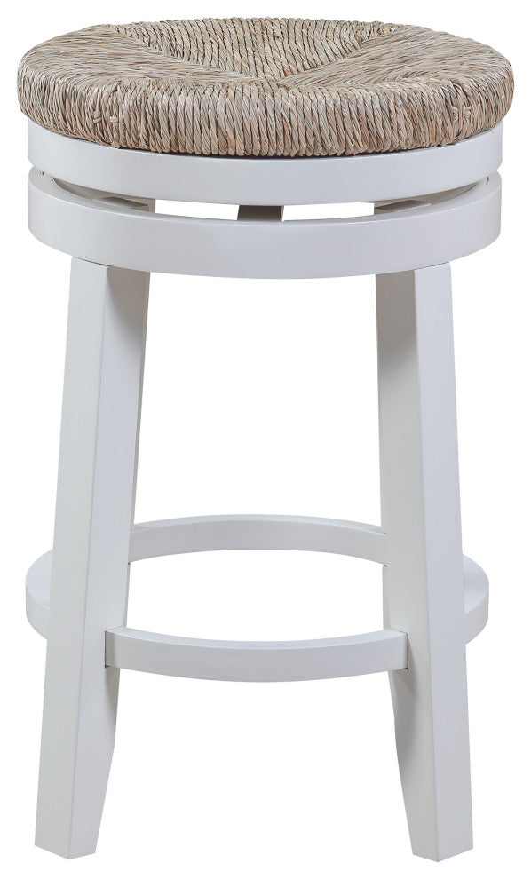 2-Pack 26" Swivel Counter Stool, White Frame