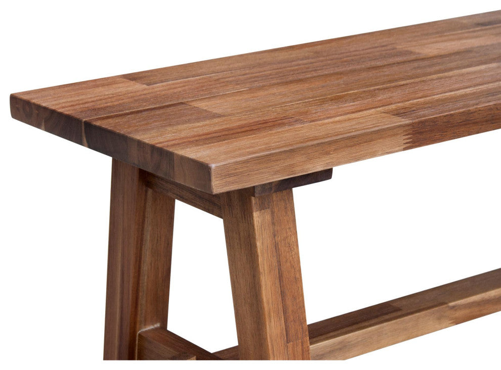 Bedford 59" Bench "A" Base, Brushed Brown