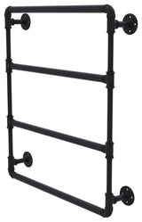 Pipeline Wall Mounted Ladder Towel Bar, Matte Black, 36"