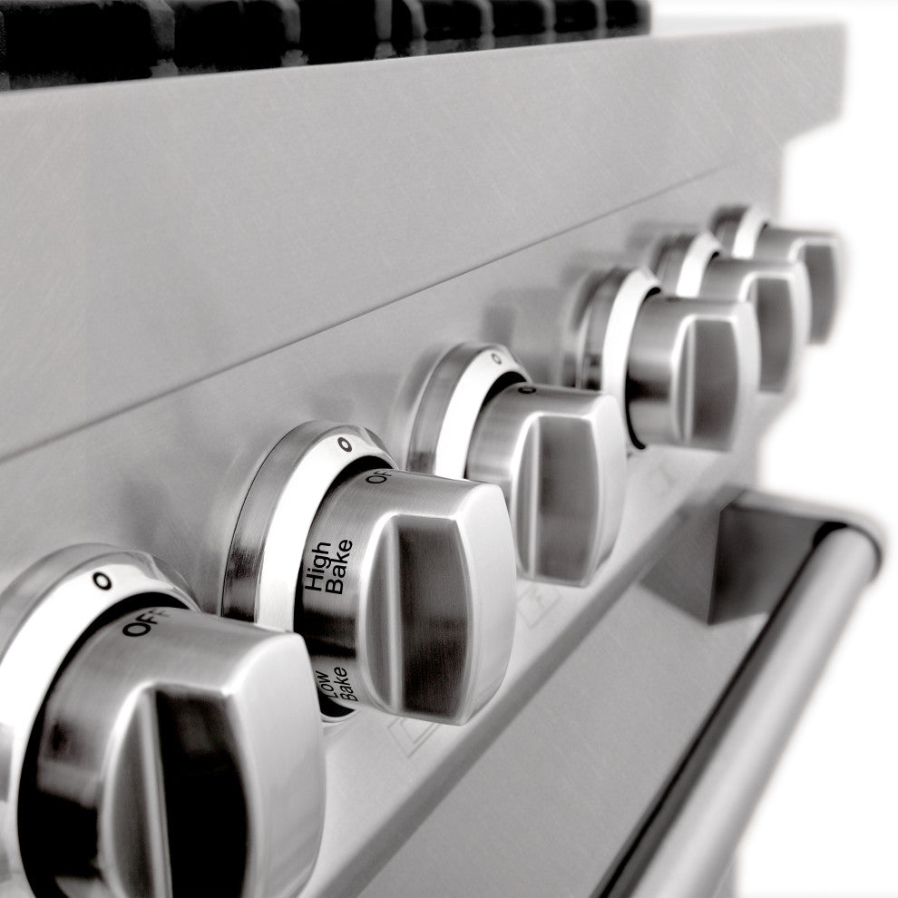 ZLINE 60" Dual Fuel Range, DuraSnow With Brass Burners RAS-SN-BR-60