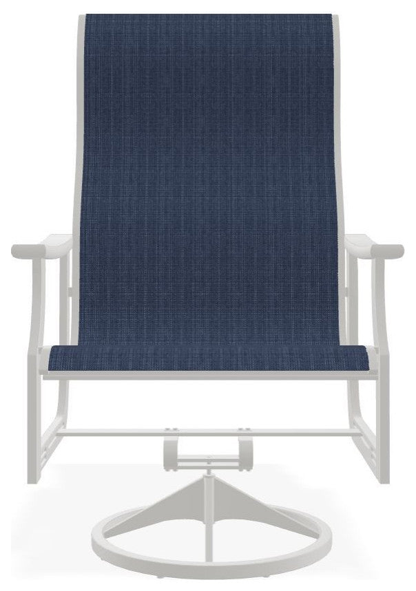 St. Catherine Sling Outdoor Supreme Swivel Rocker, Mavi/Snow