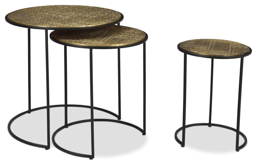 Nedir Iron Nesting Table Black