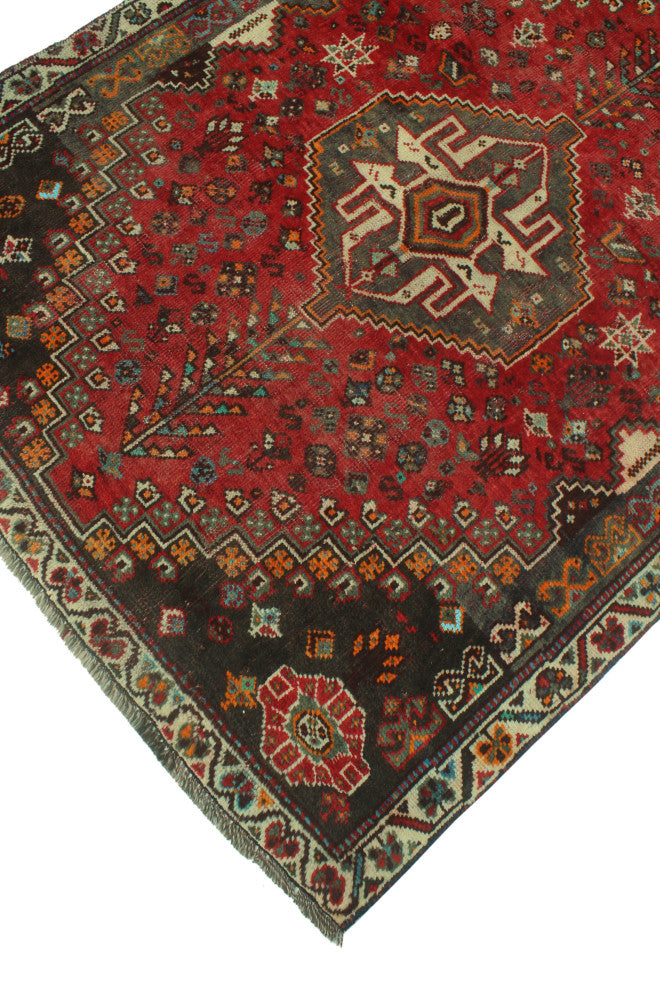 Fine Vintage Distressed Skylar Red Rug