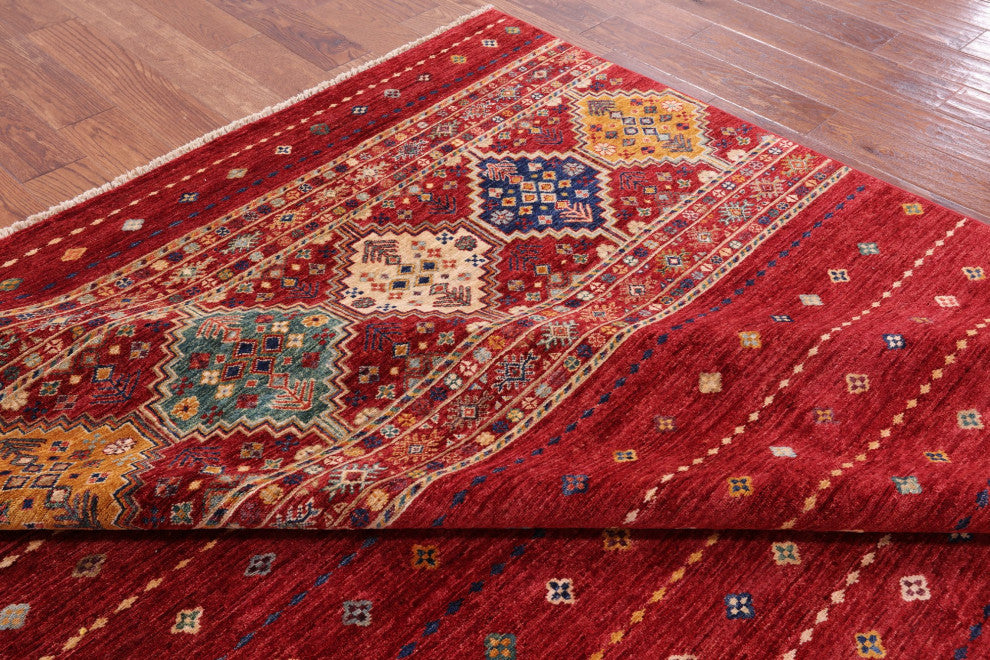 Khorjin Super Kazak Handmade Wool Rug 8' 2" X 9' 6" Q5348