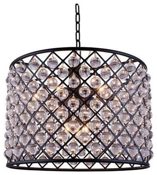 Elegant Lighting Madison 28" 8 Light Royal Crystal Pendant Lamp