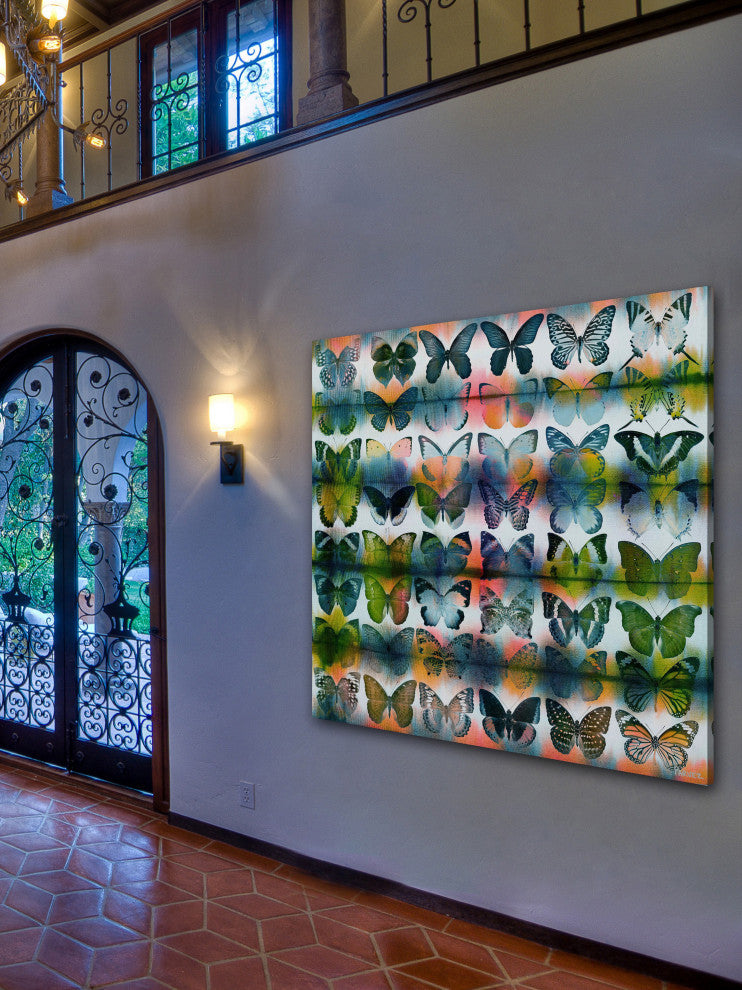 "Butterflies Squared" Fine Art Canvas Print, 48"x48"