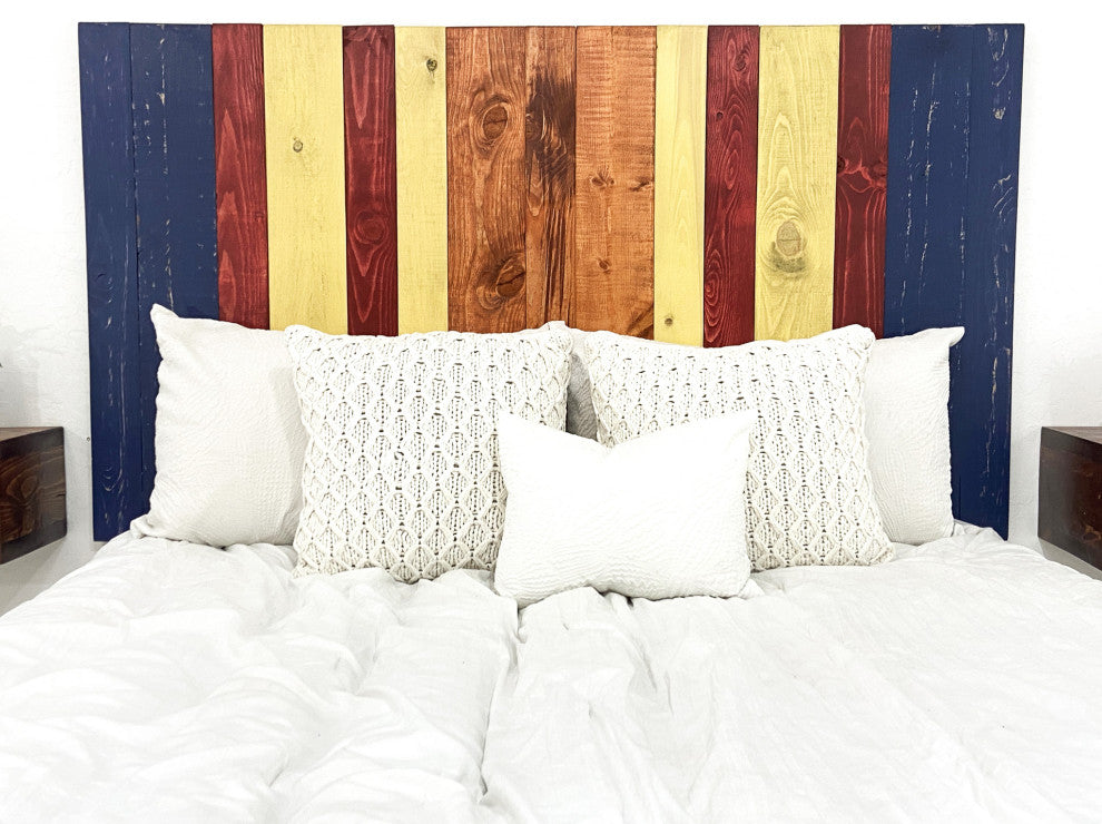 Handcrafted Headboard, Hanger Style, Copper Mix, Full
