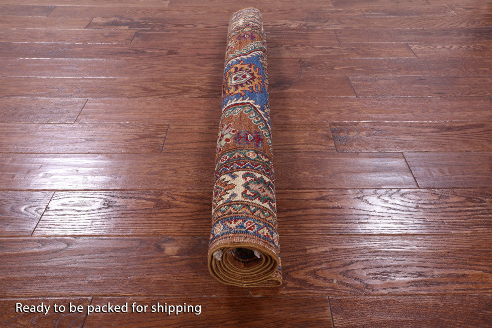 3' 6" X 4' 11" Super Kazak Handmade Wool Rug Q10637