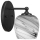 Capri 1-Light Wall Sconce, Matte Black/Onyx Swirl