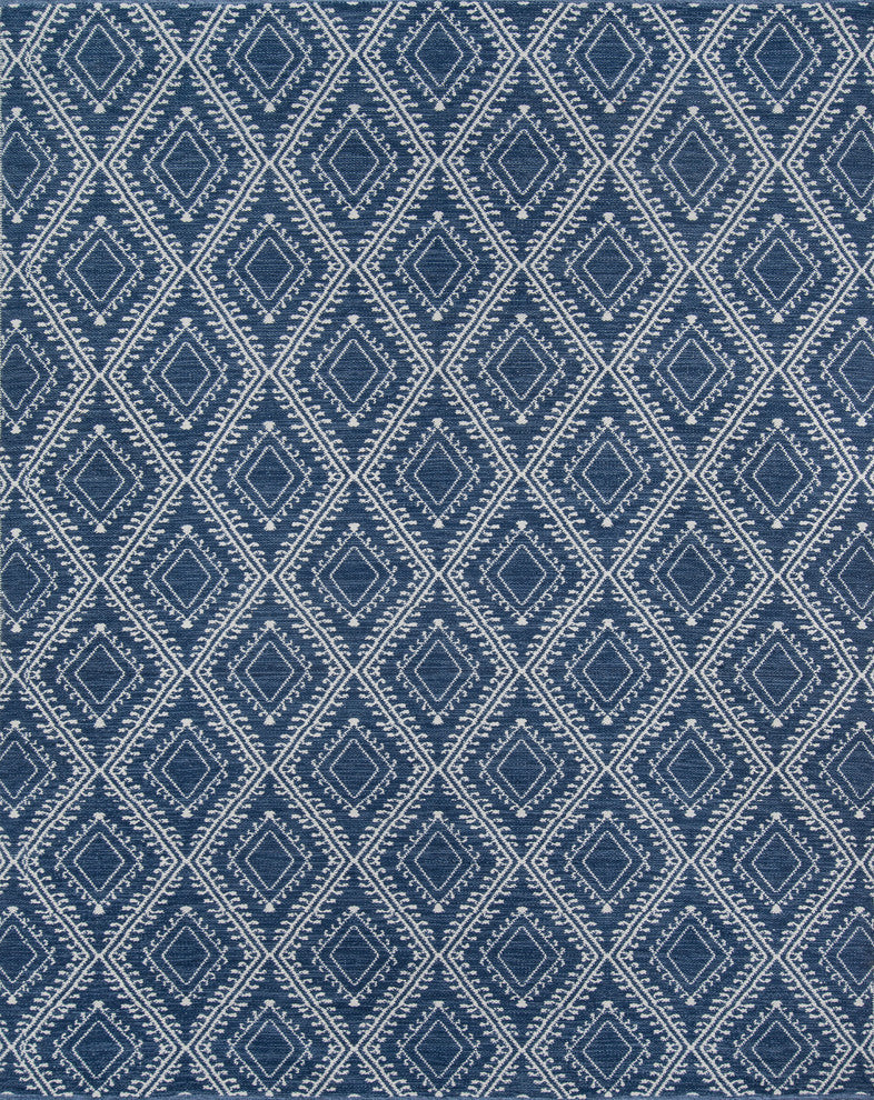 Erin Gates Easton Pleasant Indoor Outdoor Hand Woven Rug, Navy, 5'x7'6"