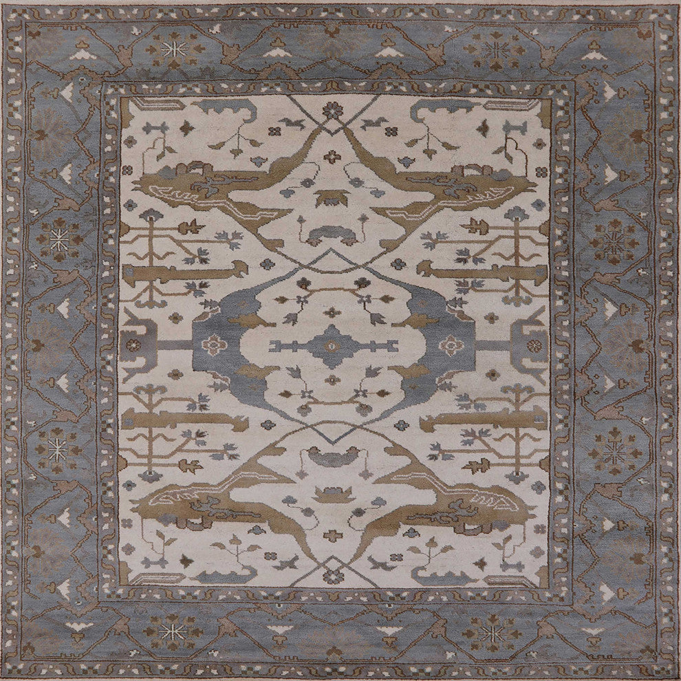 Ahgly Company Indoor Square Mid-Century Modern Area Rugs, 8' Square