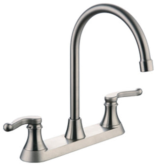 Two Handle Kitchen Faucet in Brushed Nickel Finish
