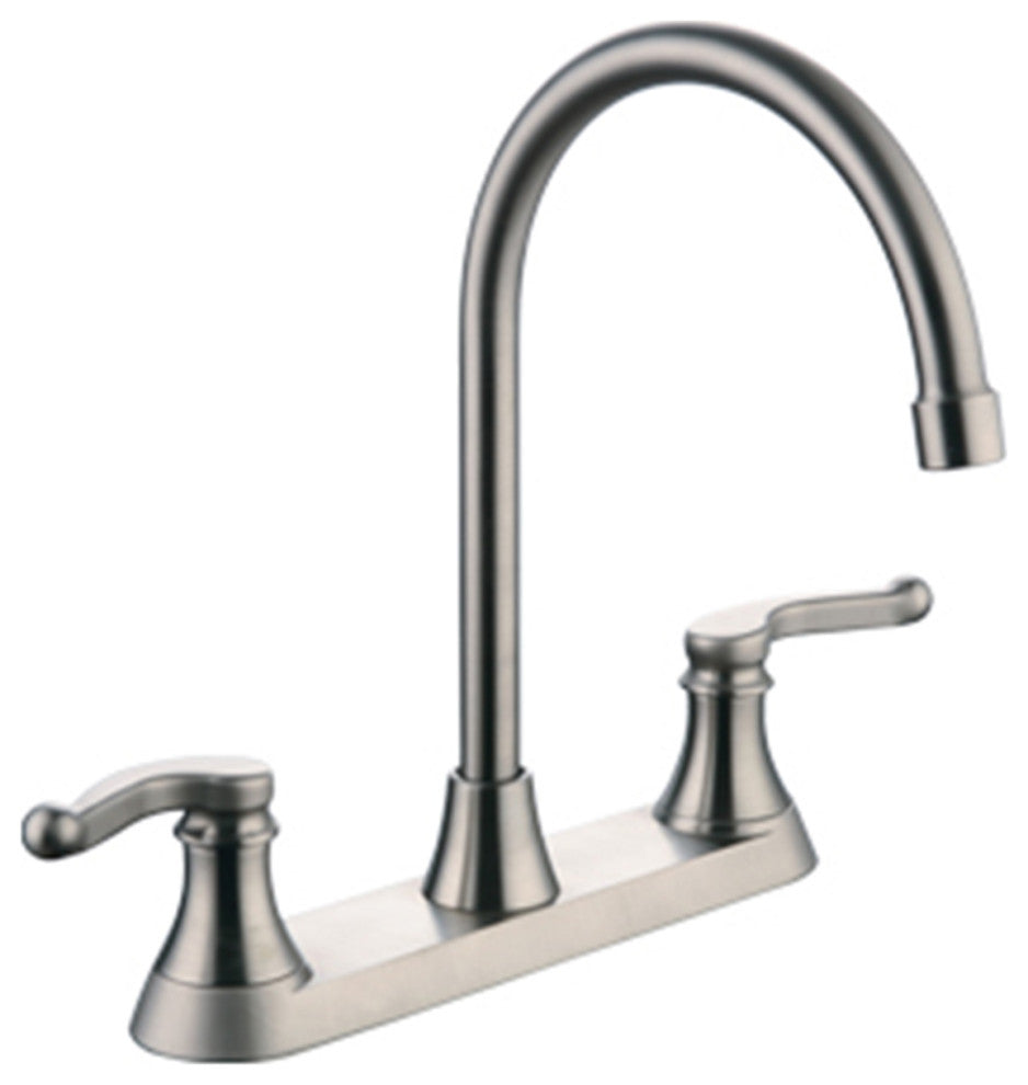 Two Handle Kitchen Faucet in Brushed Nickel Finish