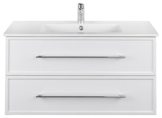 Milano Wall Hung Vanity, White, 36"