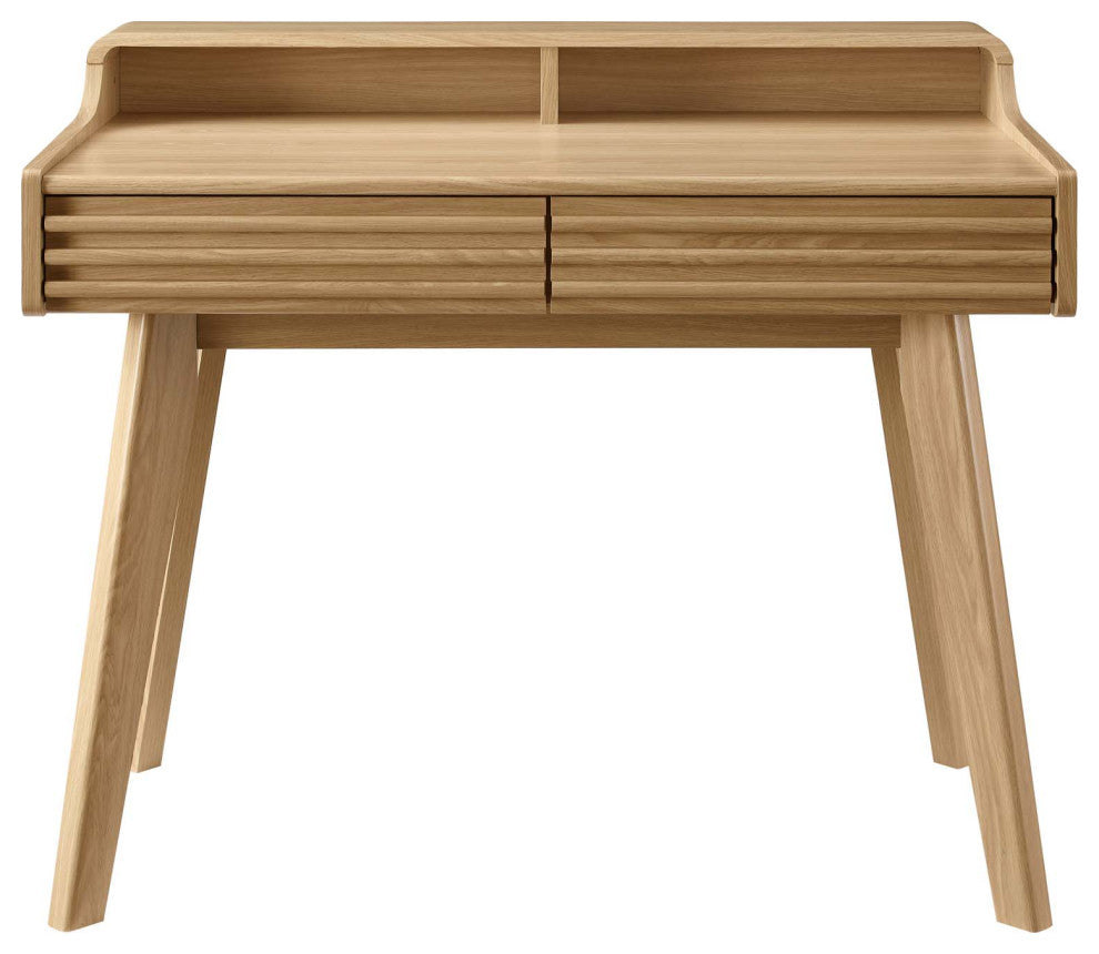 Computer Work Desk, Wood, Brown Oak, Modern, Home Business Office Furniture