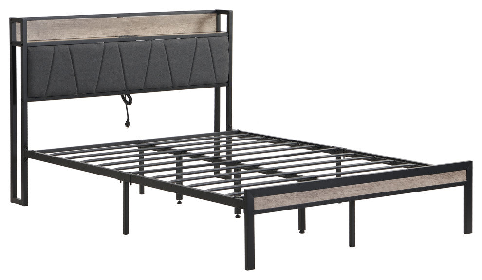 Gewnee Queen Size Metal Platform Bed Frame