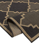 Outdoor Collection Trellis Diamond Rug Geometric Rug, Charcoal, 5'3"x7'6"