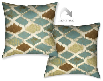 Laural Home Teal Thatch 18" X 18" Indoor Decorative Pillow