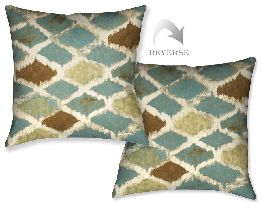 Laural Home Teal Thatch 18" X 18" Indoor Decorative Pillow