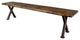 Big Sky Collection Live Edge Bench With Copper Creek X-Series Iron Legs, 6''