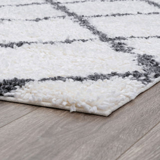 Derry Transitional Diamond Cream Rectangle Area Rug, 5'x7'