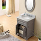 Derby Cashmere Bathroom Vanity, 24" Wide, No Mirror, One Faucet