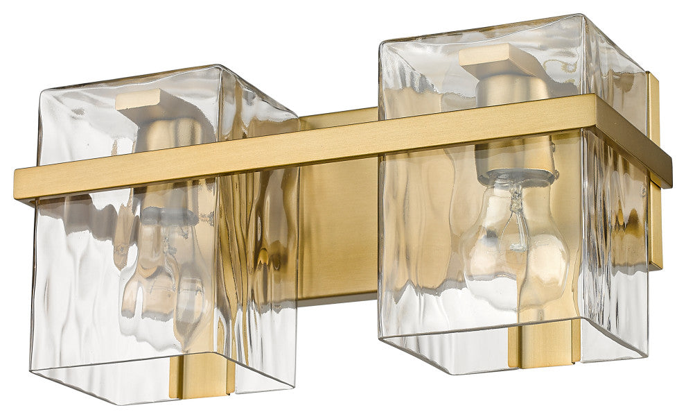 Zlite 1938-2V-MGLD 2-Light Vanity, Clear
