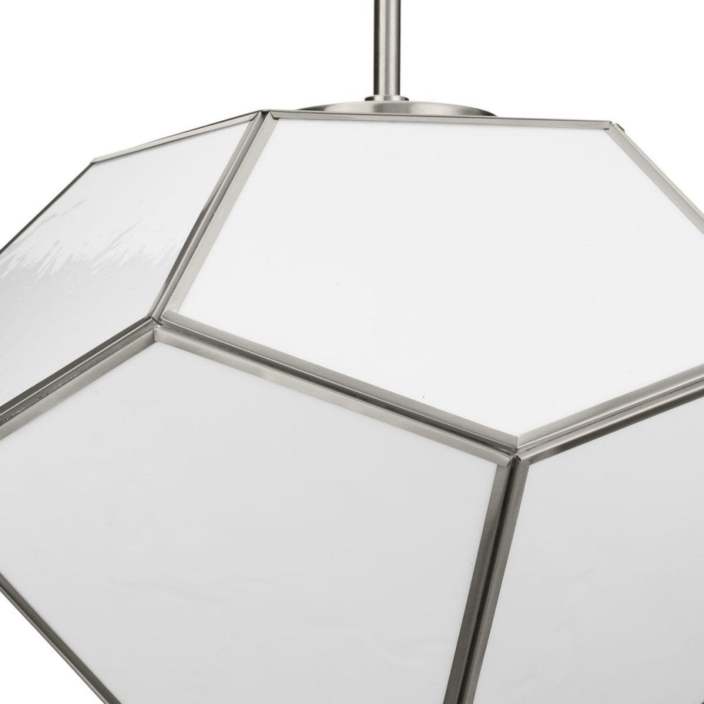 Latham Collection 18" 3-Light Convertible Semi-Flush Mount Light, Brushed Nickel