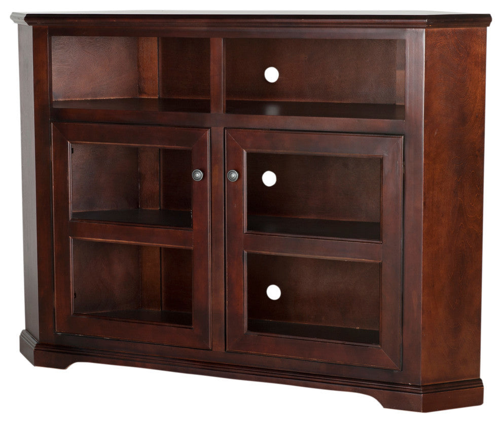 Eagle Furniture Tall Savannah 56" Wide Corner TV Console, Concord Cherry