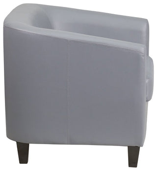 Gray Leather Lounge Chair