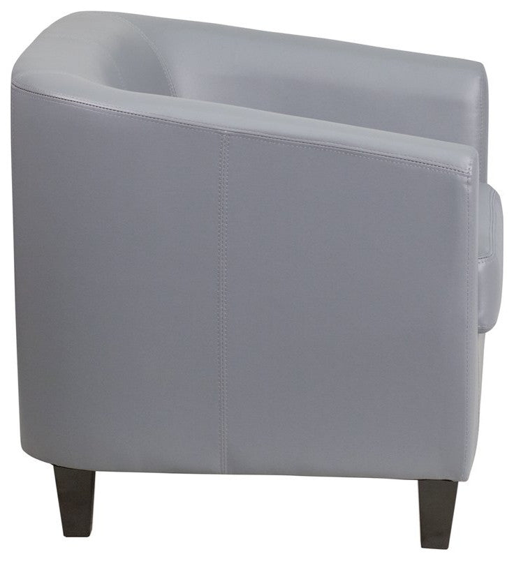 Gray Leather Lounge Chair