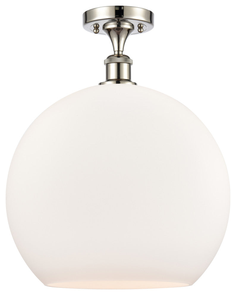 Innovations 516-1C-PN-G121-14-LED 1-Light Semi-Flush Mount, Polished Nickel