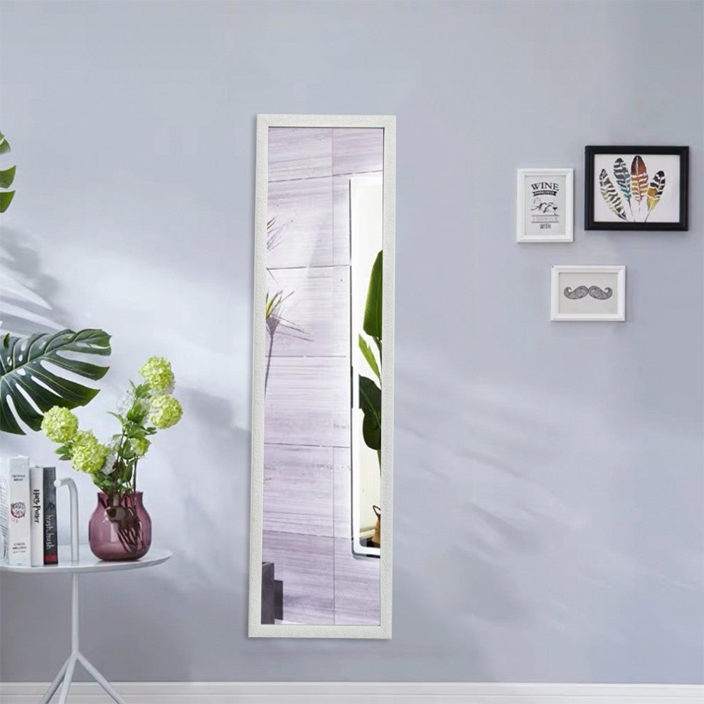 50" Lx14" W Rectangle Glass Framed Wall Mounted Bathroom Vanity Mirror