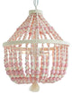 Modern Pink/Beige Wood Led Pendant Lamp For Bedroom, Kitchen, Pd913