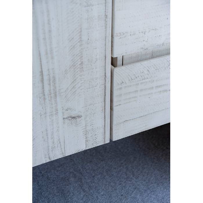 Fresca Formosa Modern 72" Rustic White Double Sink Vanity, Faucet Fft1030bn