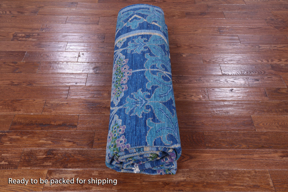 Hand Knotted William Morris Wool Rug 9' 1" X 12' 2" - Q13604