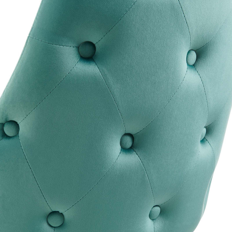 Side Dining Chair, Set of 2, Velvet, Teal Blue, Modern, Cafe Bistro Restaurant