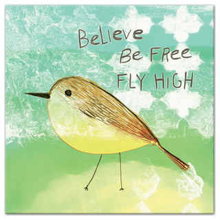 Believe Be Free Fly High 24x24 Canvas Wall Art