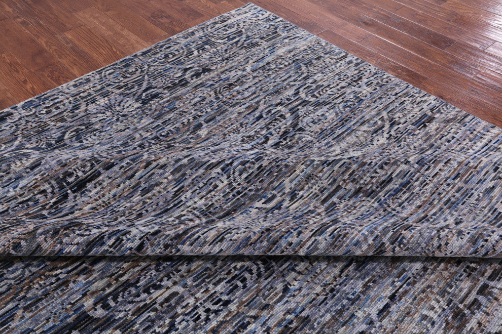 8' 10" X 12' 0" Hand Knotted Modern Wool Rug Q8583