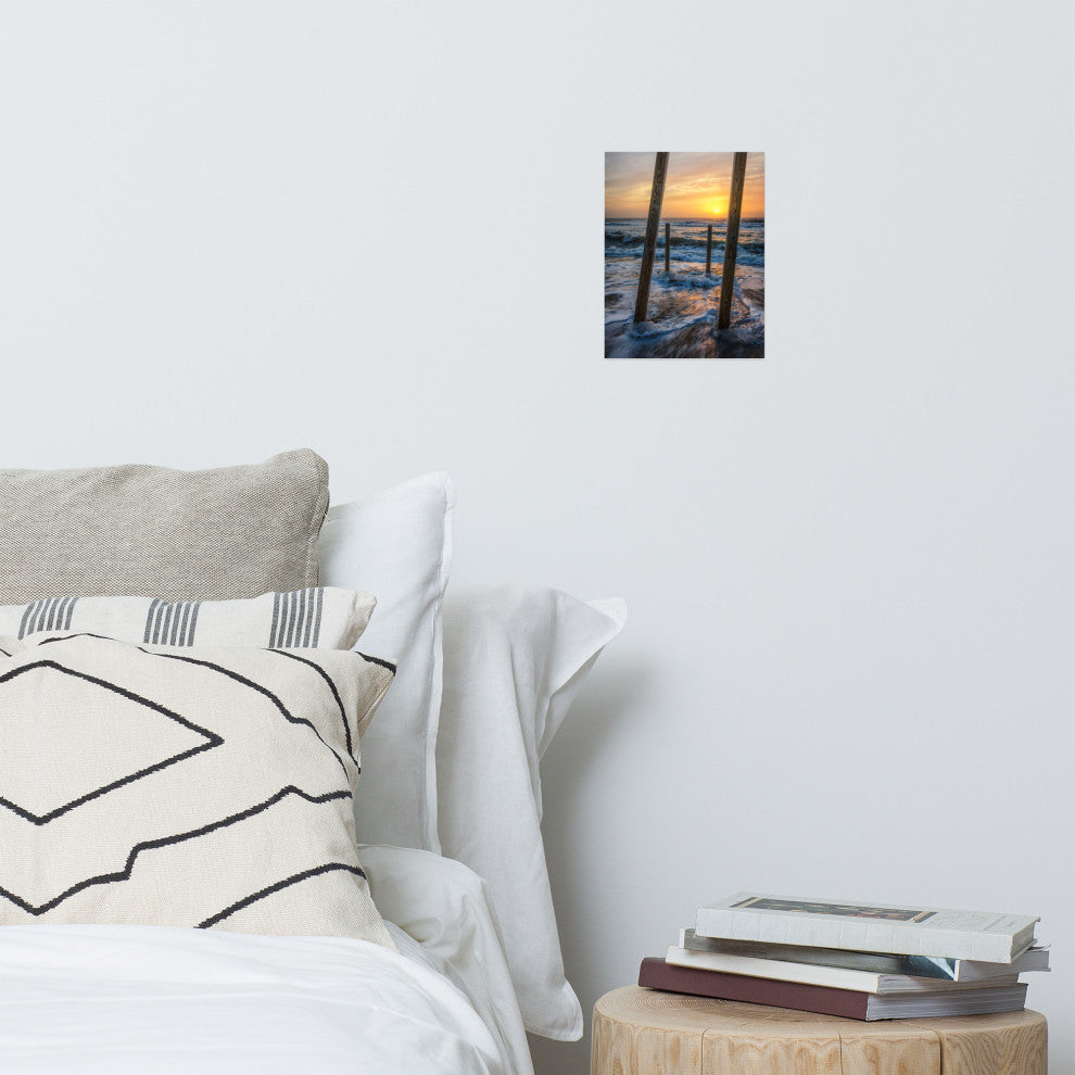 Sunrise Between the Pillars Landscape Photo Unframed Wall Art Print, 8" X 10"