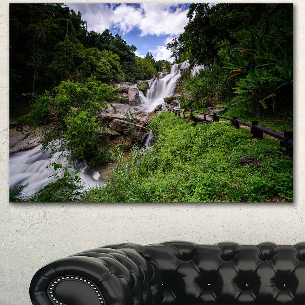 Mae Klang Waterfall Thailand, Large Landscape Canvas Art, 60"x28"