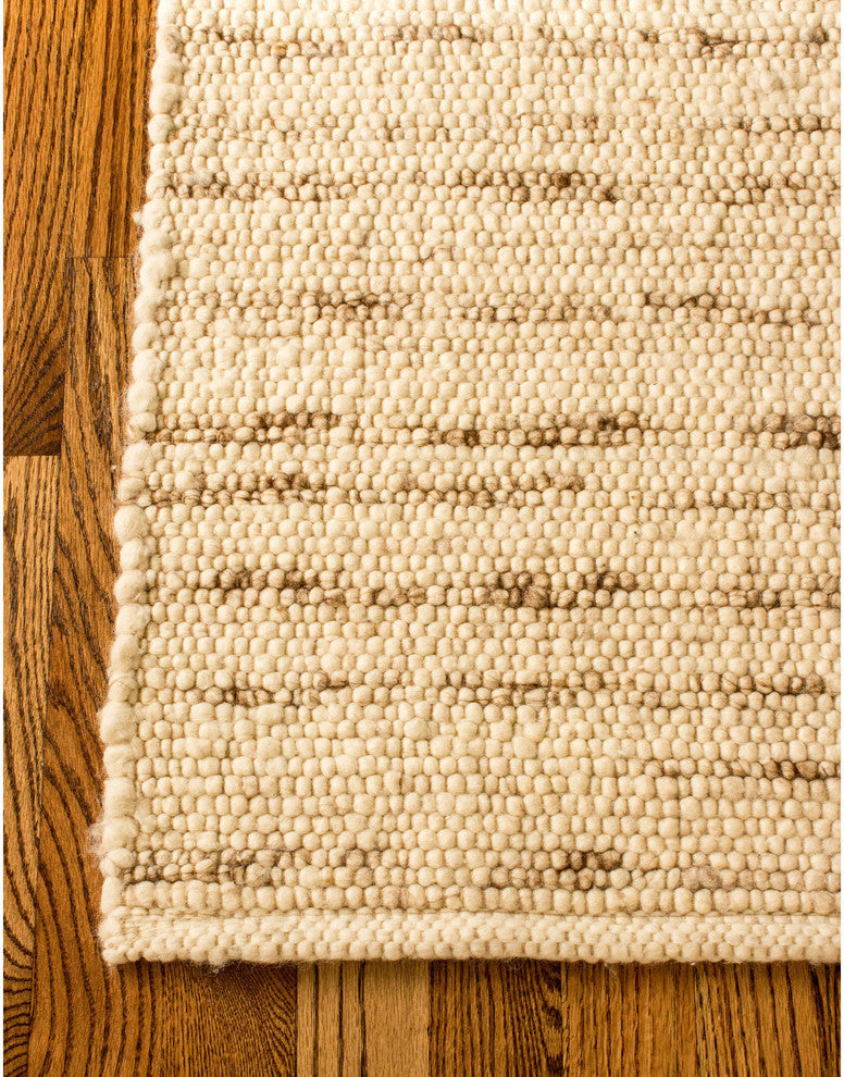 Casual Wool Rug Natural Ivory 5' X 7' Elements BERB-01