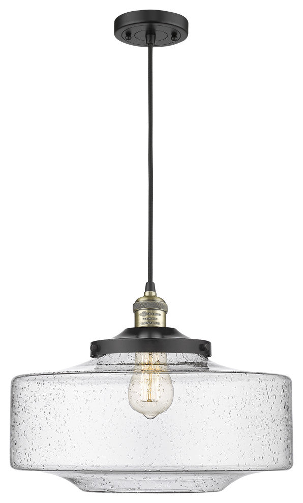 Innovations 201C-BAB-G694-16-LED Bridgeton 1 Light Pendant, Black Antique Brass