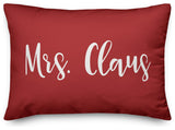 Mrs. Claus, Red 14x20 Lumbar Pillow