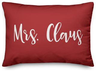 Mrs. Claus, Red 14x20 Lumbar Pillow